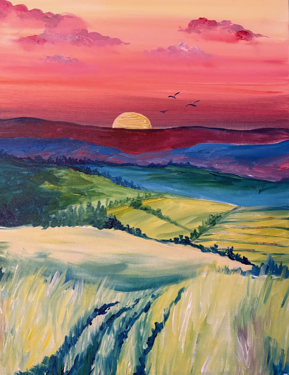The Pickle Barrel, Waterloo Paint Night - Sept 1st, 2026 "Cotton Candy Skies" - Image 1