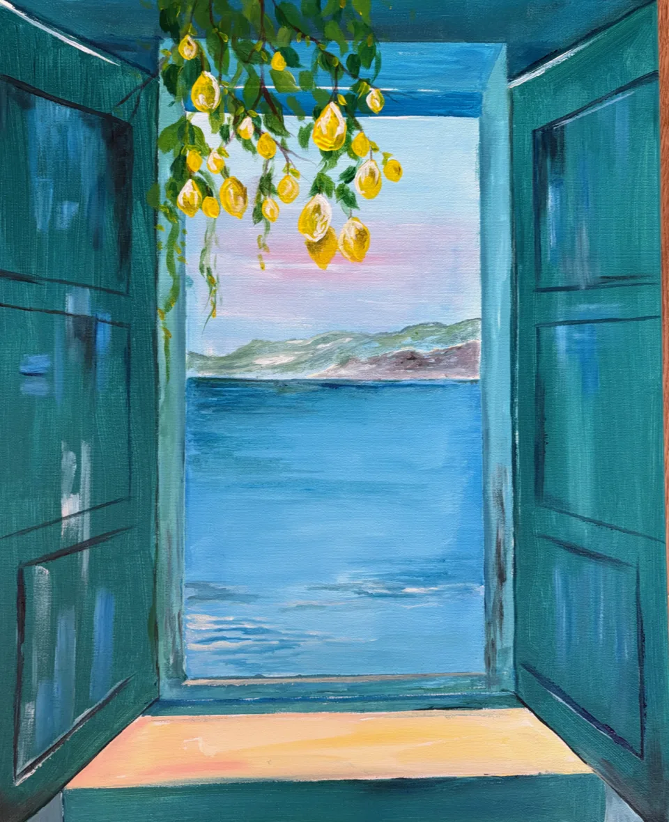 Paint Night At Melt N Dip, Mississauga - July 28th, 2026 "Coastal Escape" - Image 1