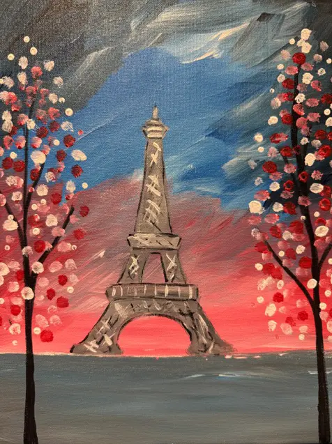 Parisian Kiss Paint Night At Malt & Barley, Kitchener - Sept 28th, 2026 "Parisian Kiss" - Image 1