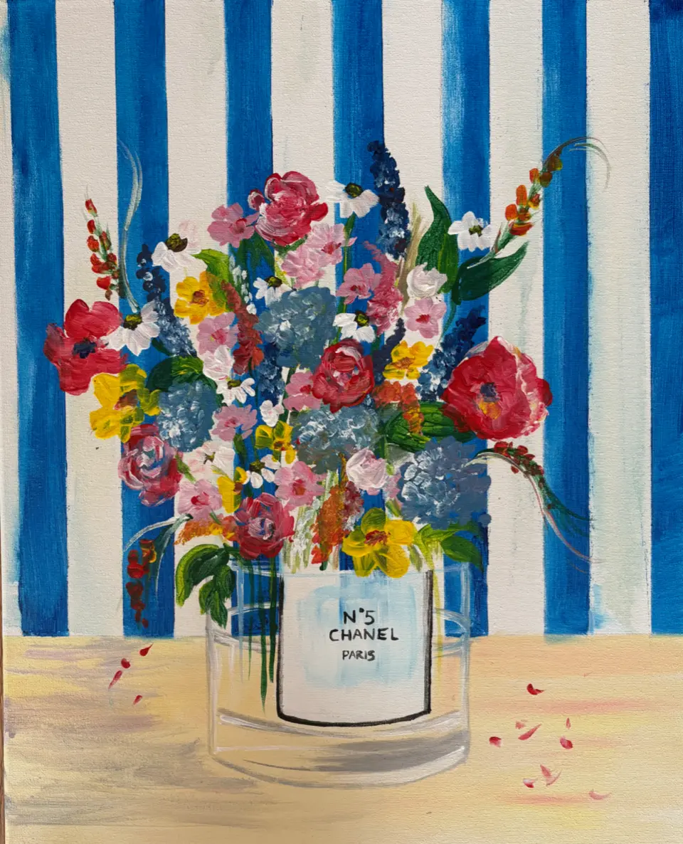 Floral No. 5 Paint Night at East Side Mario's, Oakville - Sept 23rd, 2026 "Floral No. 5" - Image 1