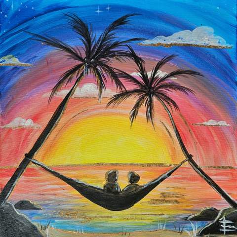 Paint Night At Malt & Barley, Kitchener - May 11th, 2026 "Island Peace" - Image 1